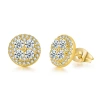 Full zircon micro-inlaid round stud earrings for women, a cross-border best-selling earring from Europe and America, and a bestseller on Amazon Specification image